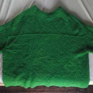 Free People Vibrant Green Crew Neck Sweater